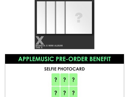 MONSTA X MINI ALBUM - THE X + APPLEMUSIC PHOTOCARD