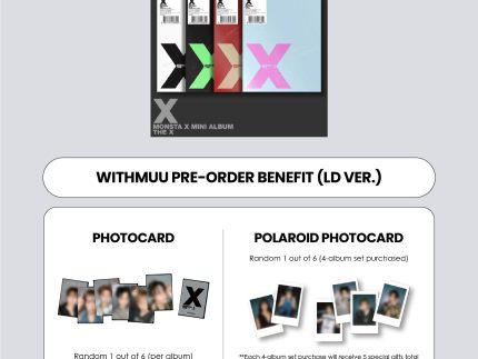 MONSTA X MINI ALBUM - THE X + WITHMUU PHOTOCARD (LD VER.) (PRE-ORDER)