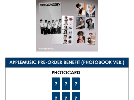 RIIZE 1ST ALBUM - ODYSSEY (PHOTOBOOK VER.) + APPLEMUSIC PHOTOCARD