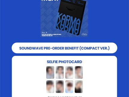 STRAY KIDS 4TH ALBUM - KARMA (COMPACT VER.) (KOREA VER.) + SOUNDWAVE PHOTOCARD