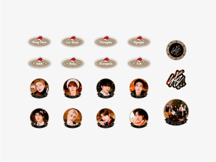 STRAY KIDS XMAS POPUP STORE 2023 OFFICIAL MD - 06. STICKER SET